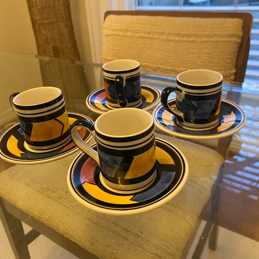 Art Deco espresso cup set!